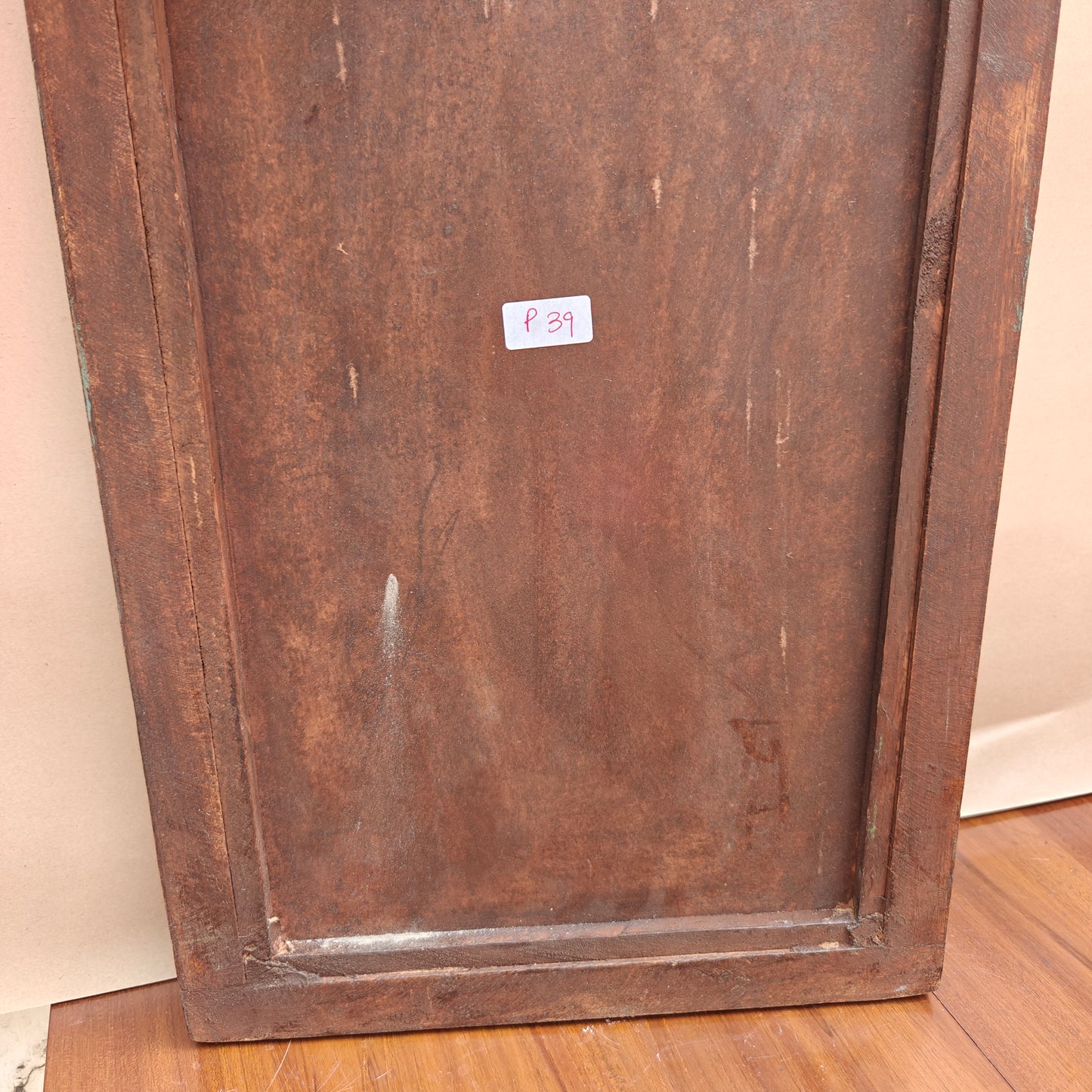 Vintage Jharokha Mirror Frame 42 x 26 x 2.5 cm Distressed Turquoise