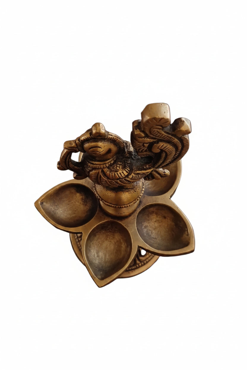 brass-peacock-diya-top-view-5-wick-oil-lamp