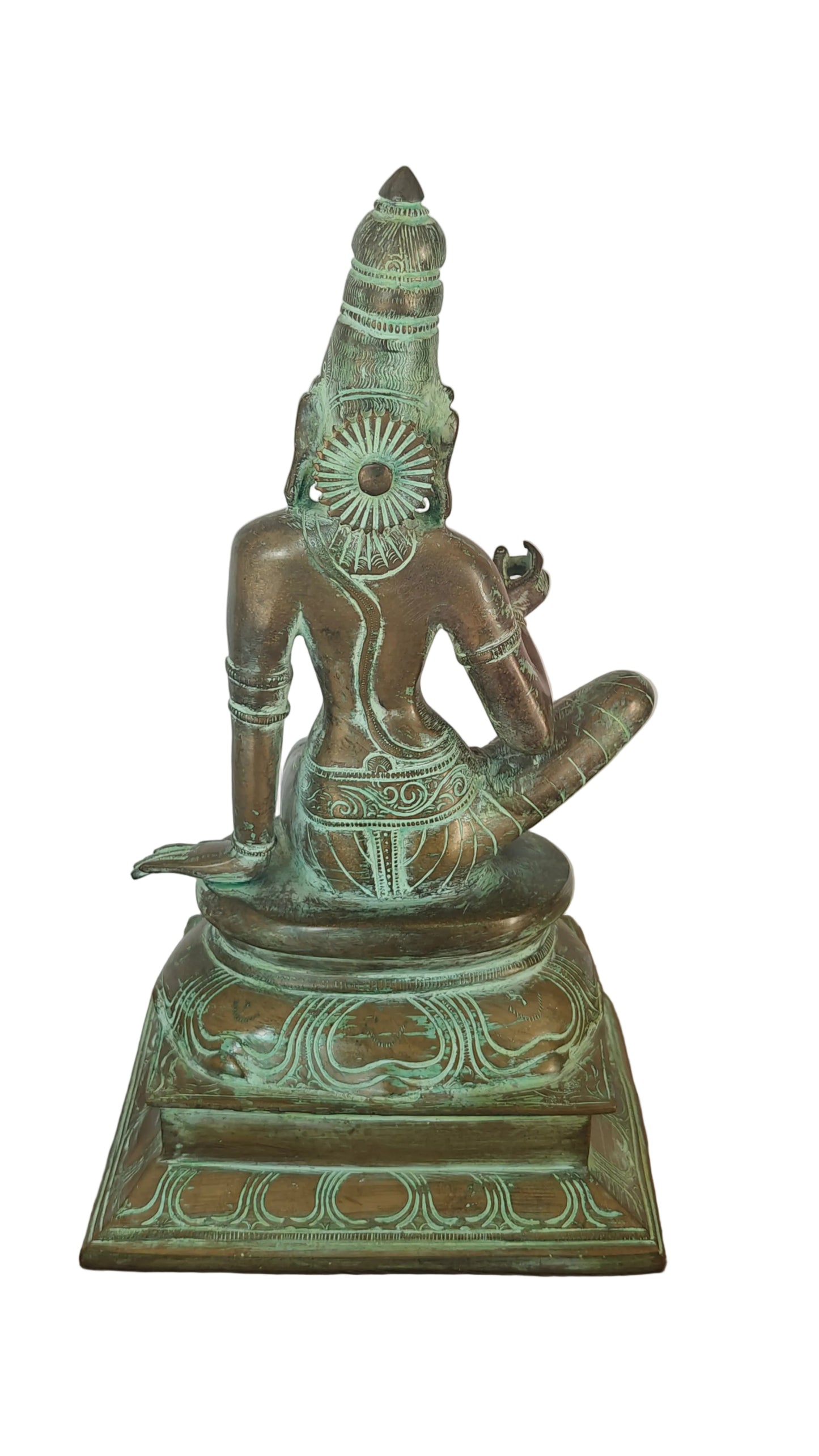 Handcrafted Brass Parvati Statue | Seated Goddess in Lalitasana | Divine Feminine | 12 inch