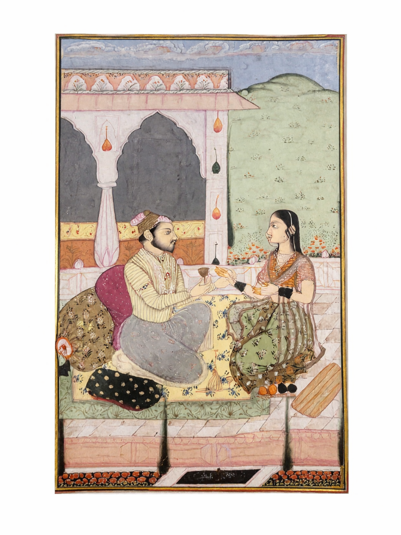 Handcrafted Indian paintings including Mughal miniatures Pichwai and rare oleograph prints