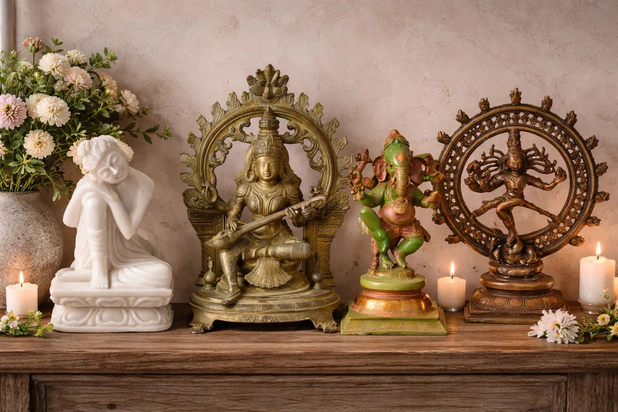 Handcrafted religious statues and idols in brass marble and wood by Poonam Backliwal