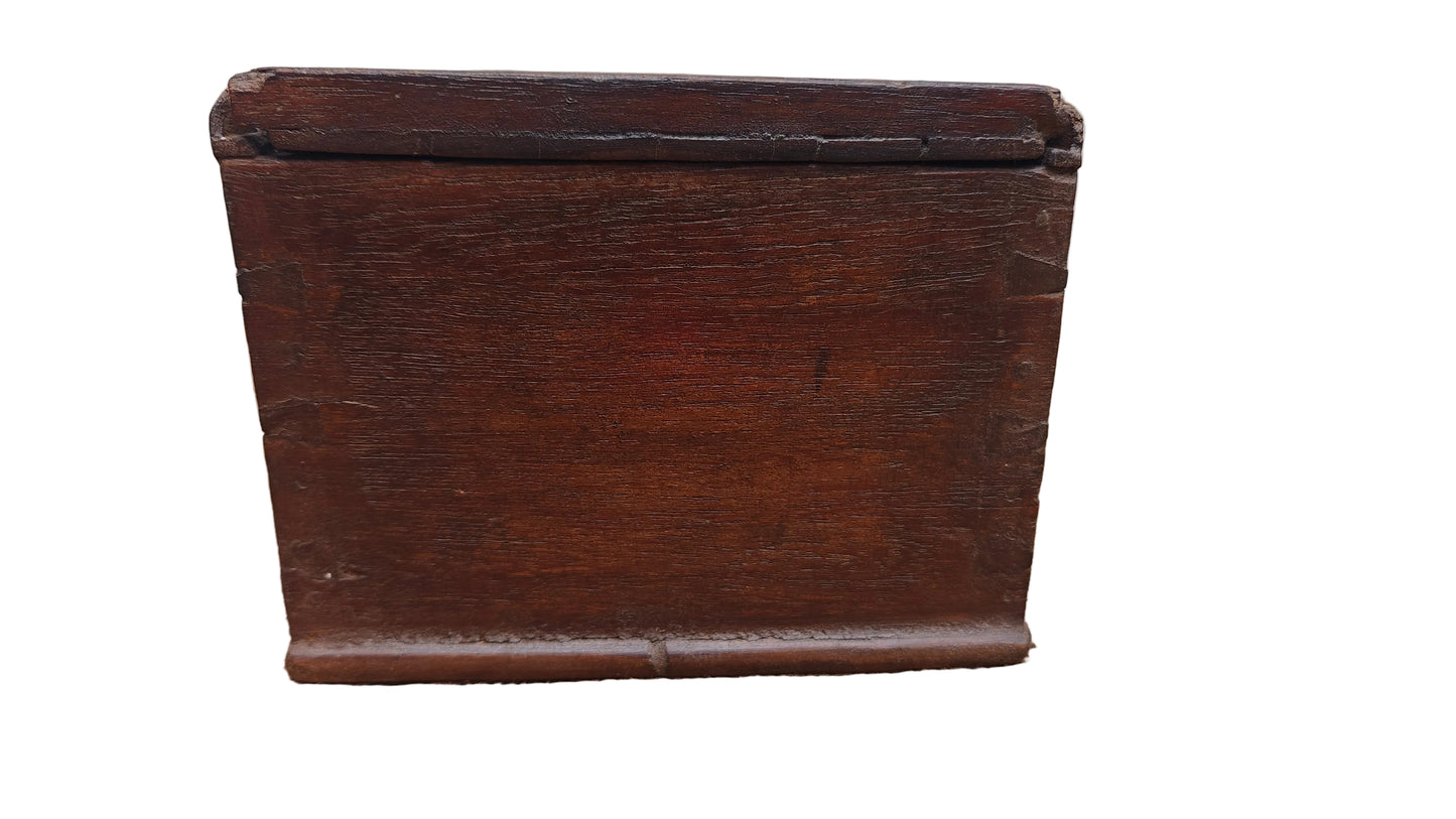 Antique Vintage Wood Sliding Box | Indian Heritage Storage Box | 11 inch
