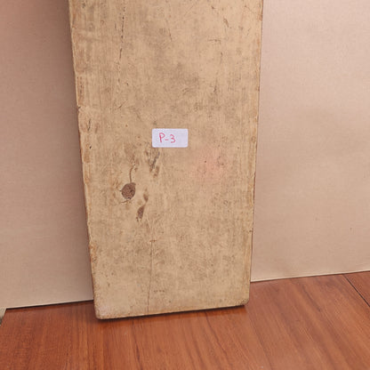 Vintage Beige Jharokha Wooden Wall Mirror | Moroccan Style Distressed Frame | Gujarat & Rajasthan