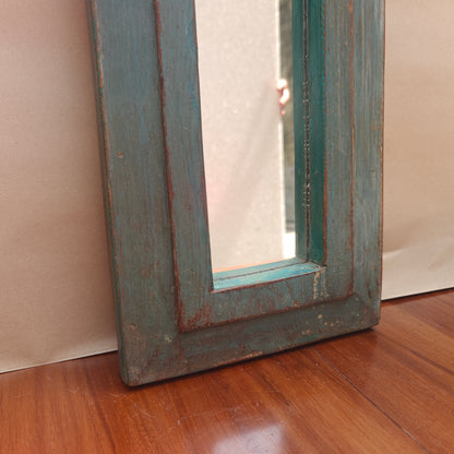 Vintage Jharokha Mirror Frame 45 x 18 x 2.5 cm Distressed Blue