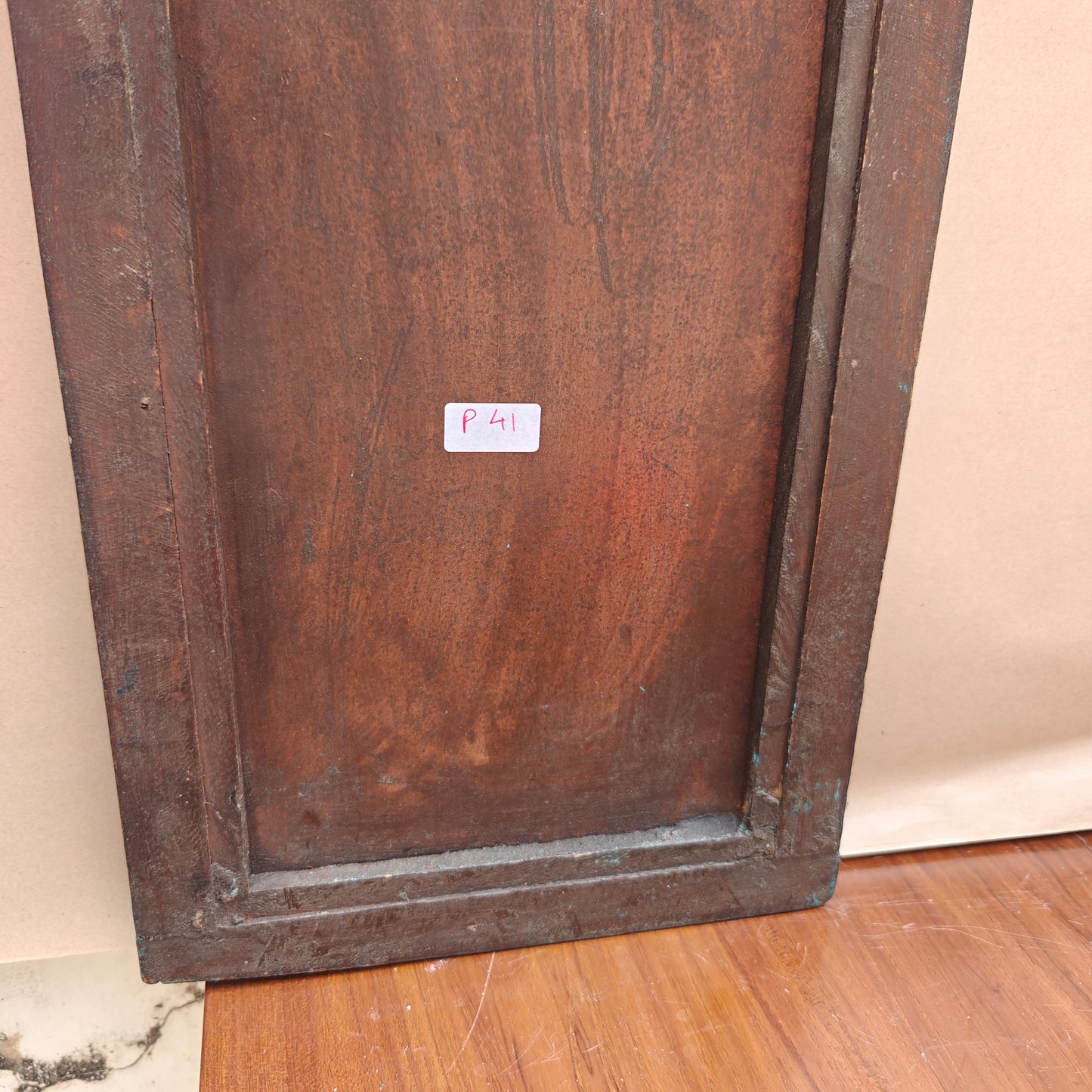 Vintage Jharokha Mirror Frame 37 x 21 x 2.5 cm Distressed Blue & Green