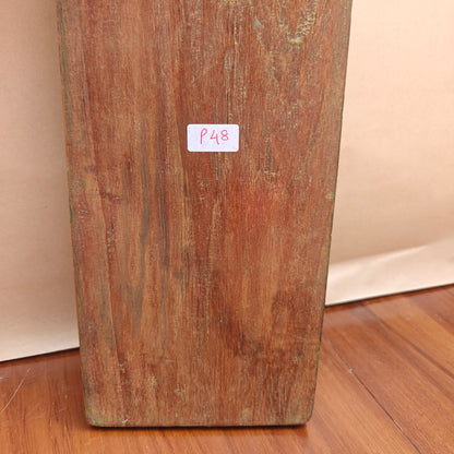 Vintage Crown-Top Mirror Frame 37 x 12.5 x 2.5 cm Distressed Green
