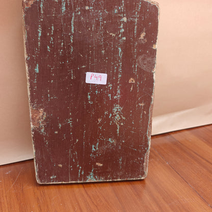 Vintage Crown-Top Mirror Frame 33.5 x 15 x 2.5 cm Distressed White
