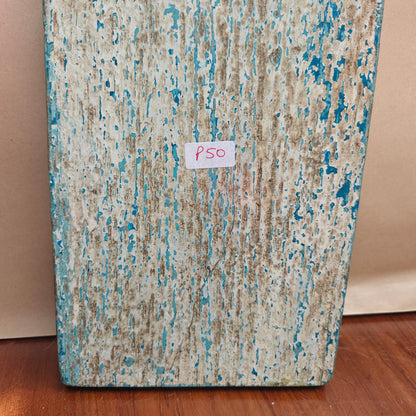 Vintage Crown-Top Mirror Frame 33 x 15 x 2.5 cm Distressed Sky Blue