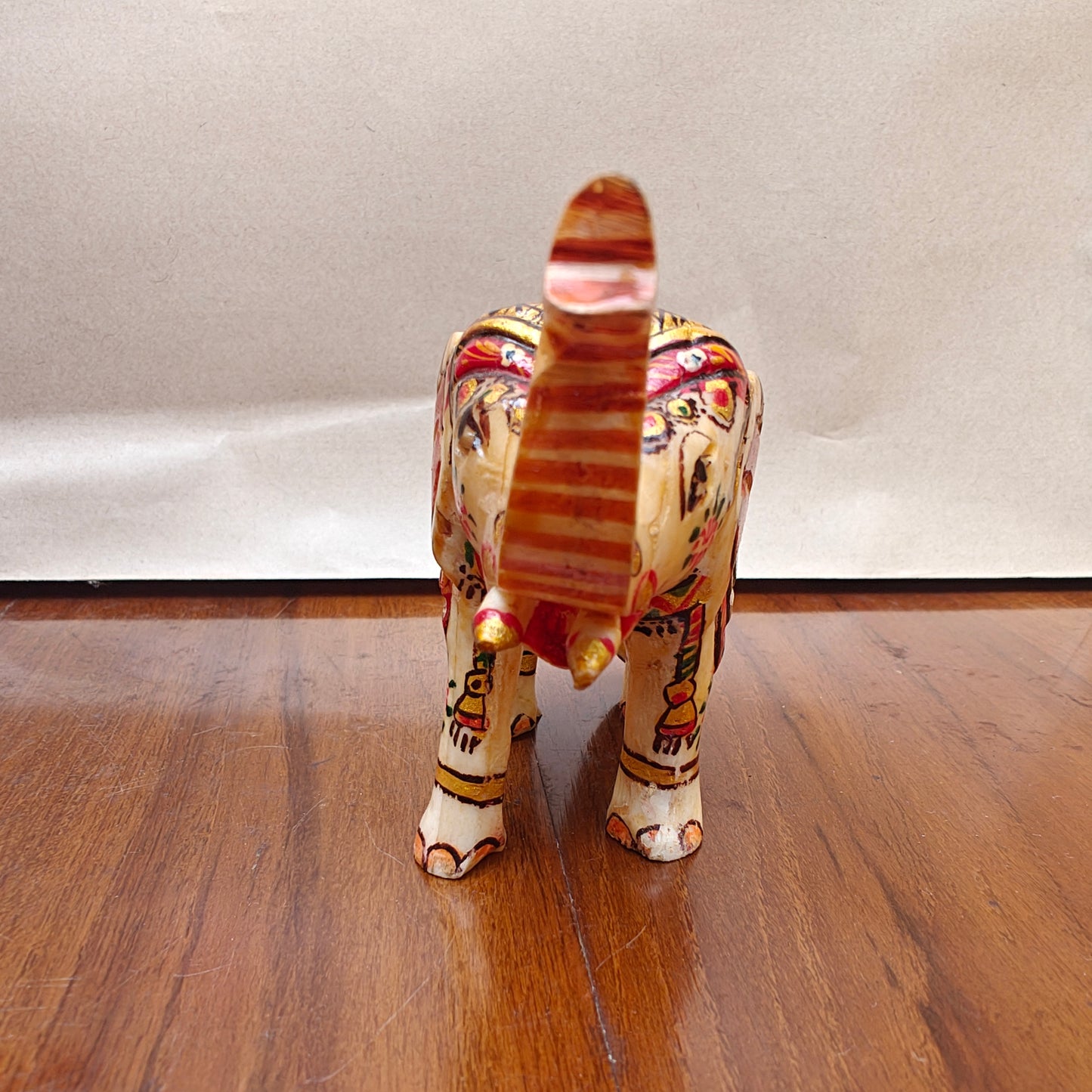 Handpainted Mini Bone Elephant Figurine – 9 cm