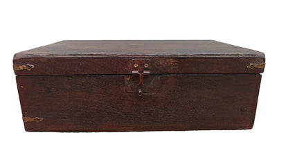 Antique Vintage Wood Box with Brass Hinge | Indian Heritage Storage Box