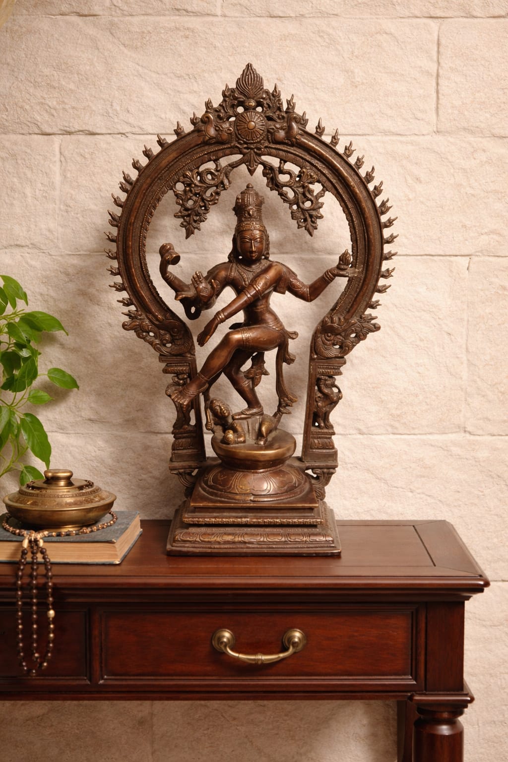 Handcrafted brass Nataraja dancing Shiva idol