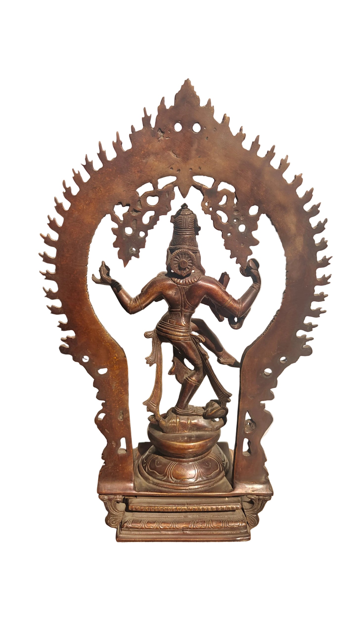 Brass Nataraja Statue — Large Handcrafted Dancing Shiva Idol | 17.5 inch Tandava