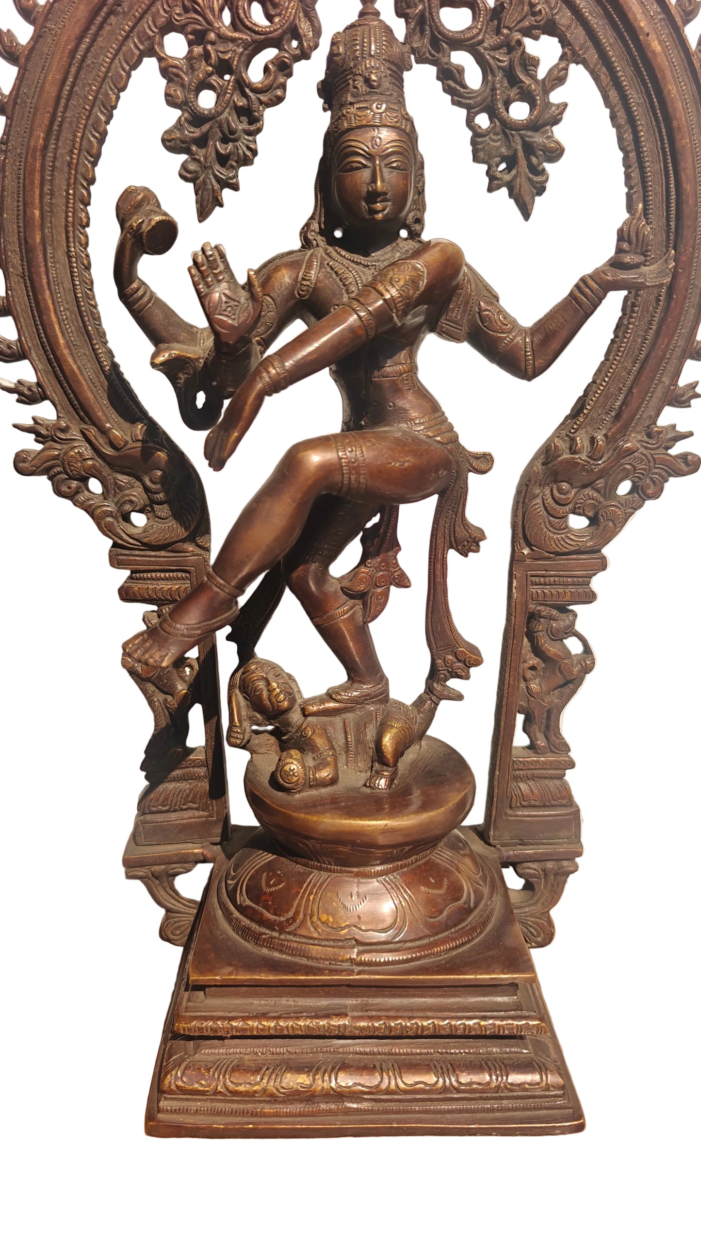 Brass Nataraja Statue — Large Handcrafted Dancing Shiva Idol | 17.5 inch Tandava