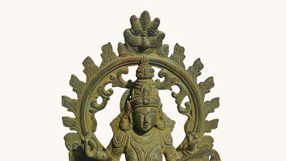 Handcrafted Brass Saraswati Statue | Goddess of Knowledge on Double Lotus Stand | 12 inch