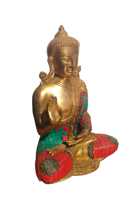Handcrafted Brass Buddha Statue | Meditating Gautama Buddha | Spiritual Enlightenment | 9.5 inch