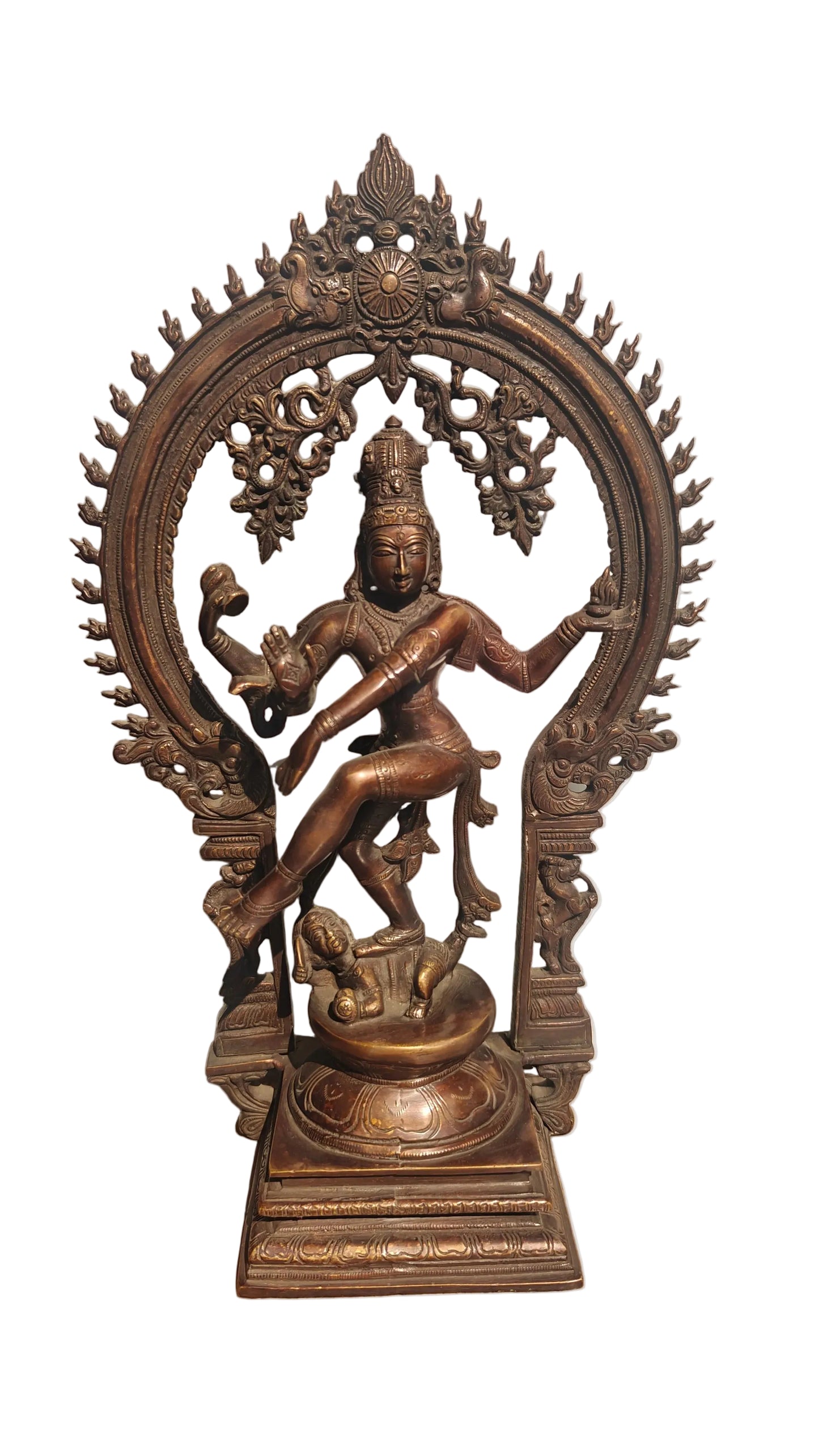 Brass Nataraja Statue — Large Handcrafted Dancing Shiva Idol | 17.5 inch Tandava