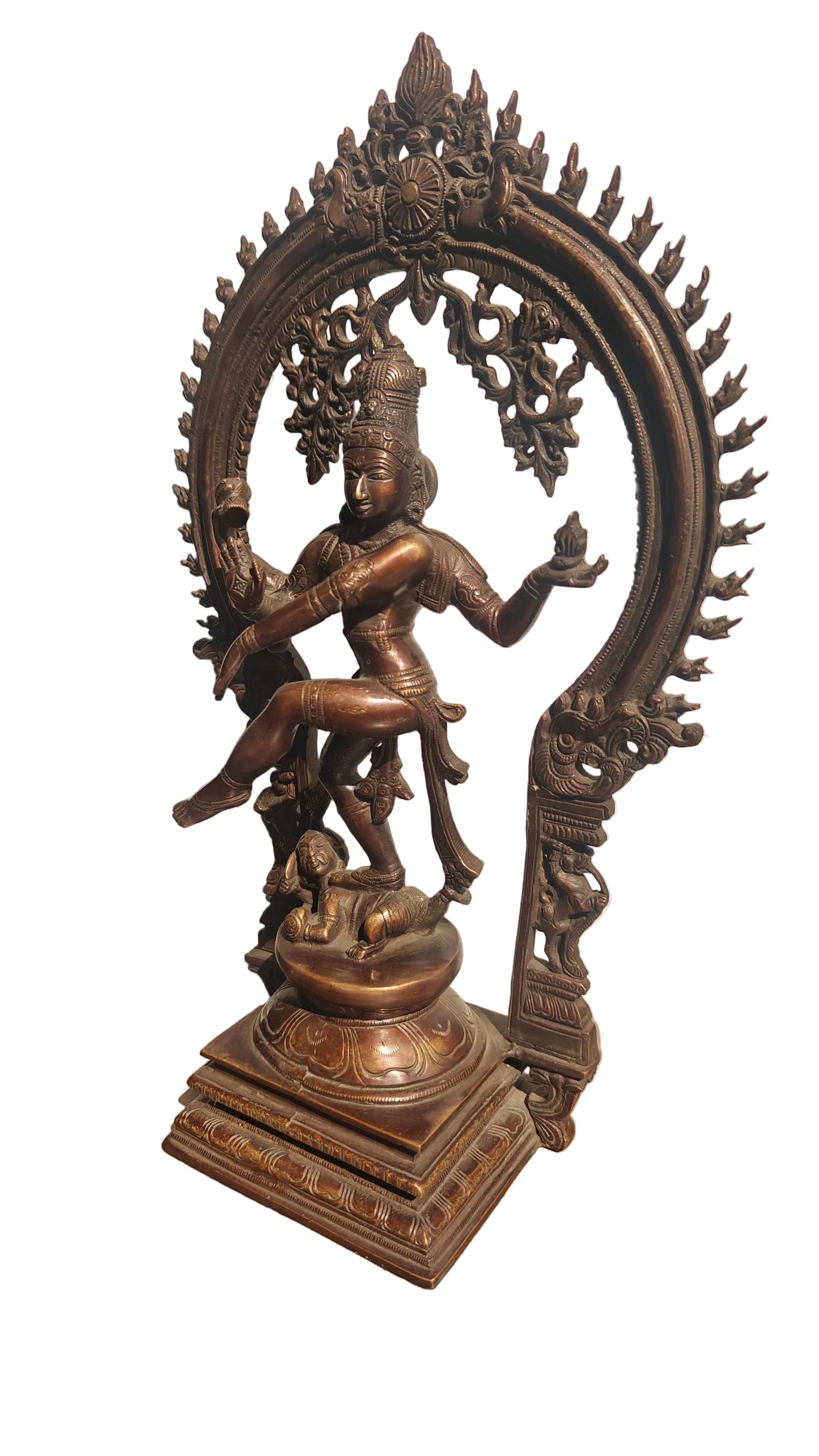 Brass Nataraja Statue — Large Handcrafted Dancing Shiva Idol | 17.5 inch Tandava