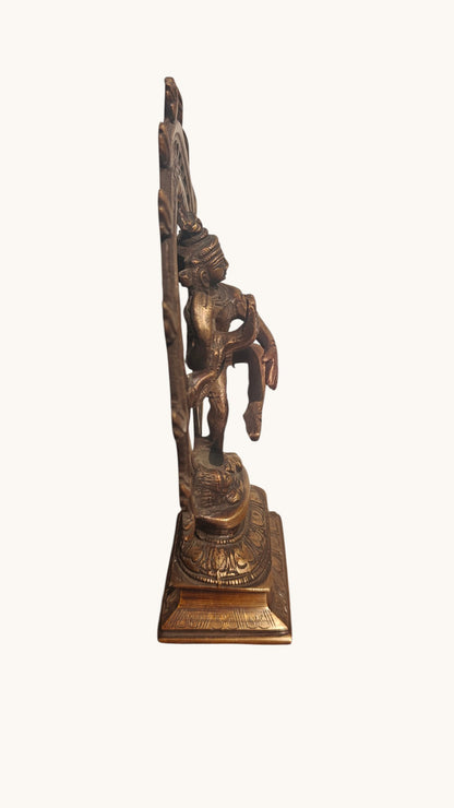 Handcrafted Brass Nataraja Statue | Lord Shiva Dancing | Lord of Dance | 9.5 inch