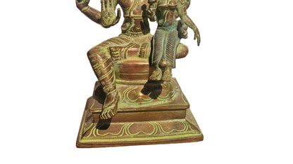 Brass Varalakshmi Statue | Handcrafted Goddess of Wealth Idol | 9.5 inch Lakshmi Murti