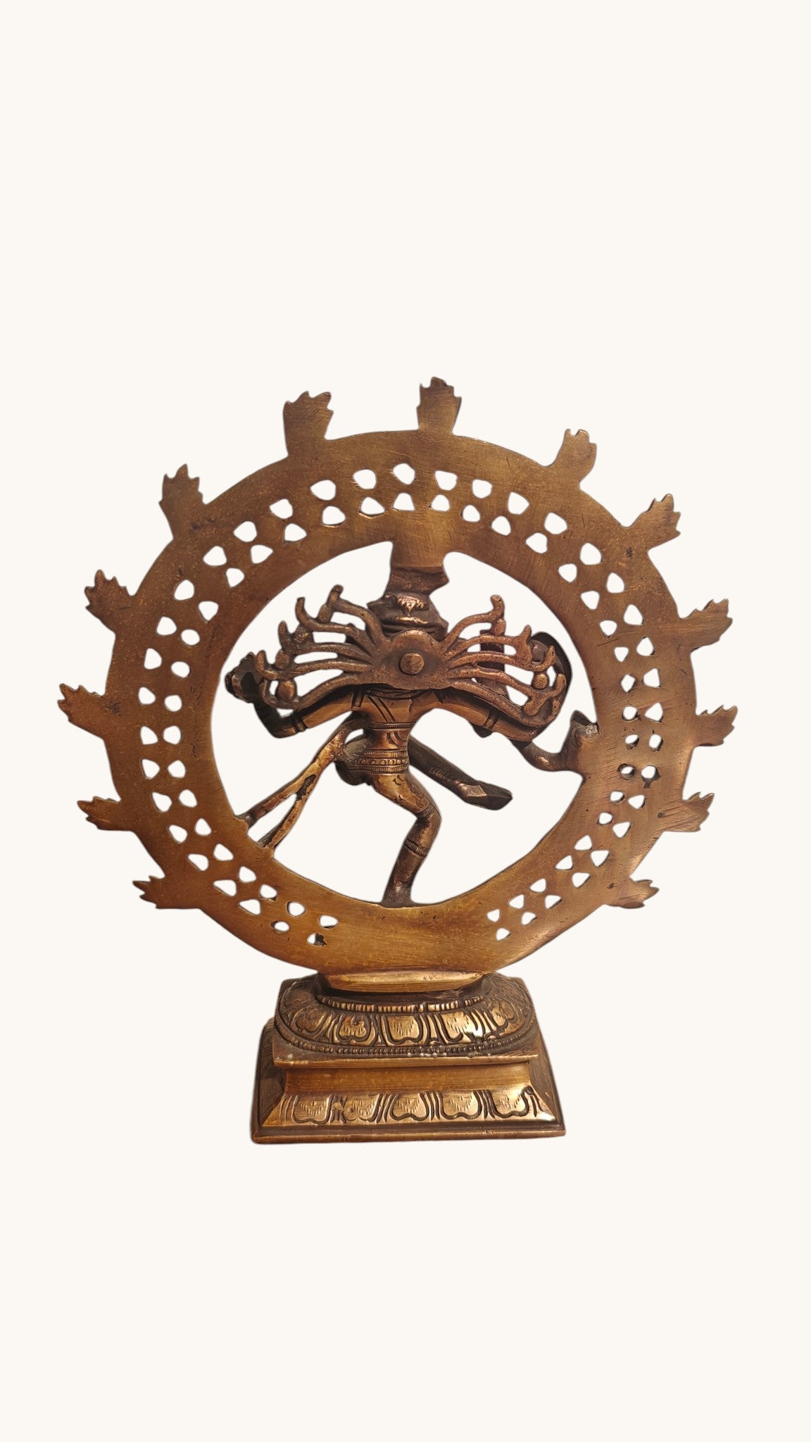 Handcrafted Brass Nataraja Statue | Lord Shiva Dancing | Lord of Dance | 9.5 inch