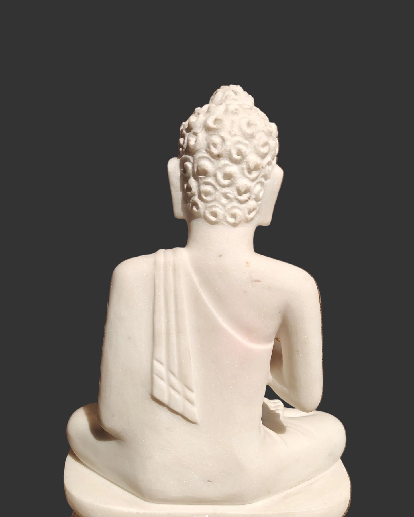 Handcrafted Marble Buddha Statue | Meditating Gautama Buddha | 15 inch
