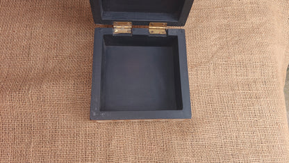 Teak Wood Inlay Floral Box | White Resin | Handcrafted Decorative Box | 6x6 inch