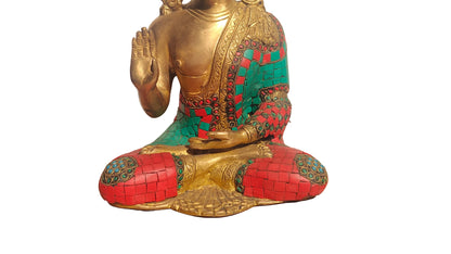 Handcrafted Brass Buddha Statue | Meditating Gautama Buddha | Spiritual Enlightenment | 9.5 inch