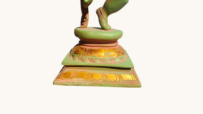 Handcrafted Brass Dancing Ganesha Statue | Chola Style Bronze Finish | 9 inch