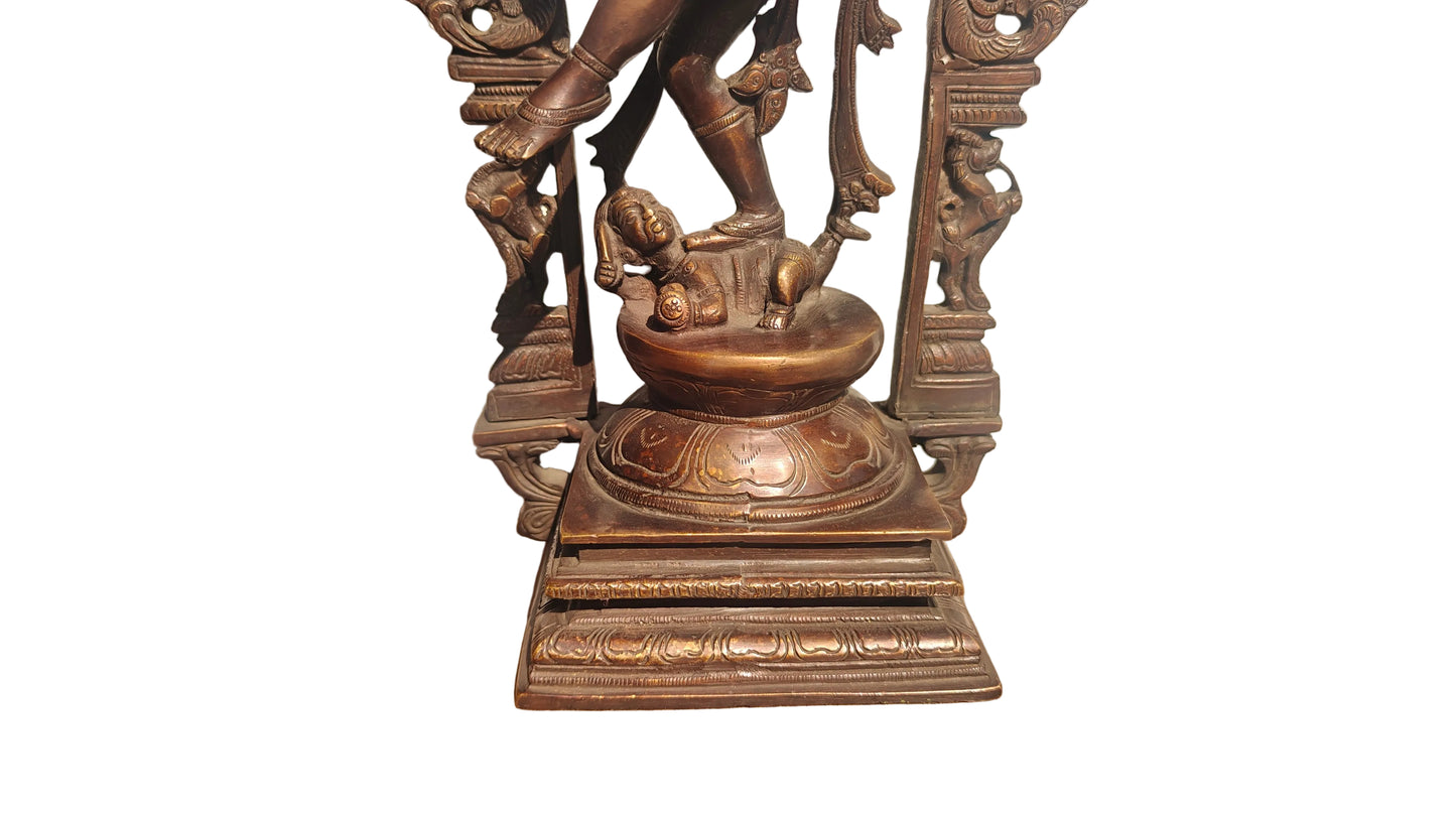 Brass Nataraja Statue — Large Handcrafted Dancing Shiva Idol | 17.5 inch Tandava