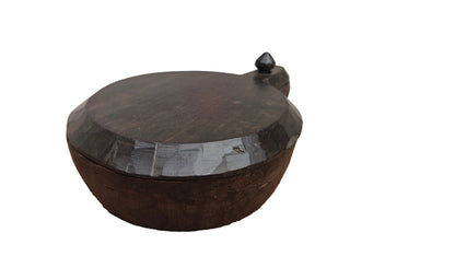 Antique Wooden Spice Box | Traditional Indian Masala Dabba | Hand-Carved